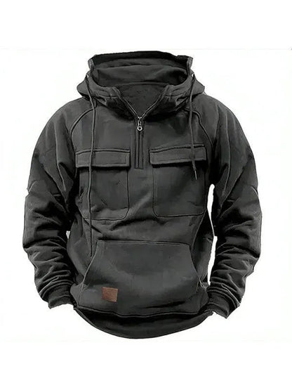 Herren Winterjacke Warm Kapuzen Taschen