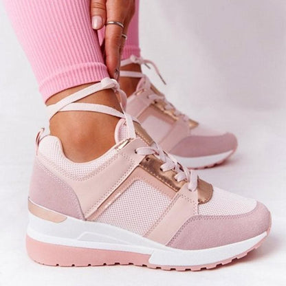 Damen Sneaker Bequem Gedämpft