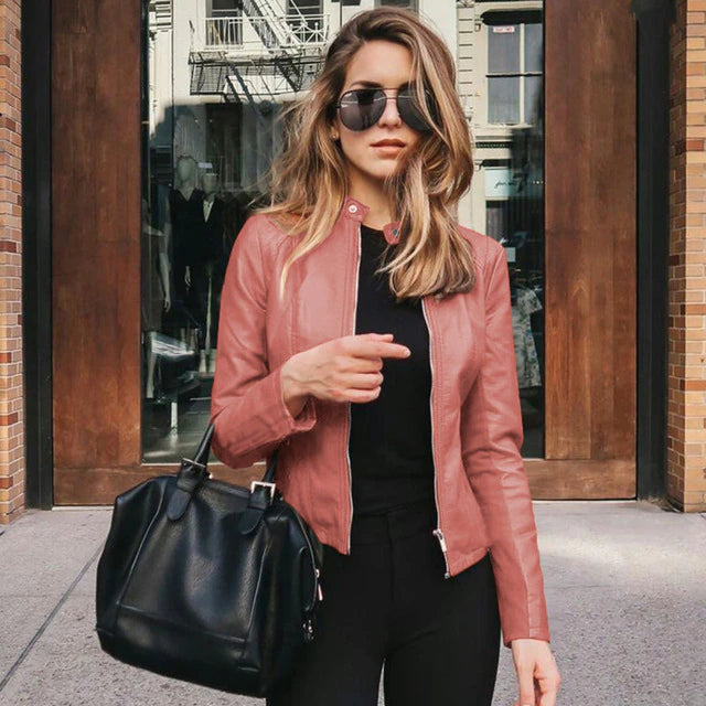 Elegante Lederjacke Damen Stylisch & Chic