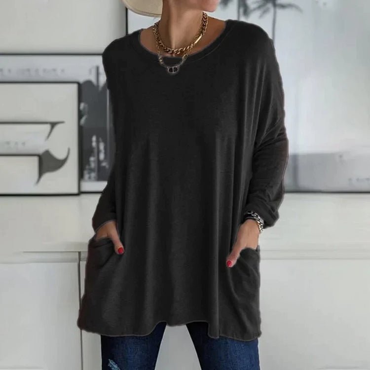 Übergroßer Bequemer Pullover Damen - IdealeKleiden