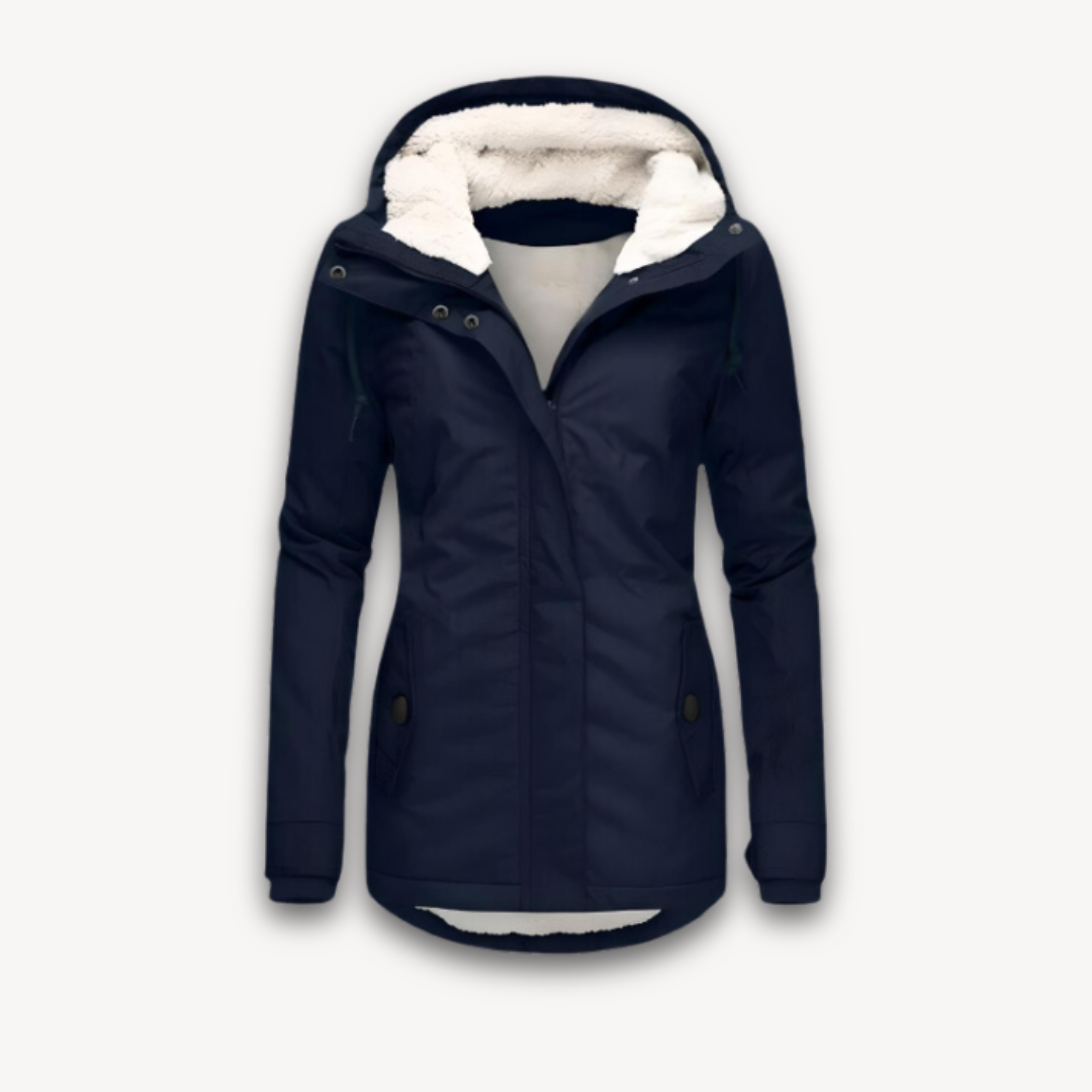 Damen Winterjacke Wasserdicht mit Kunstfellfutter
