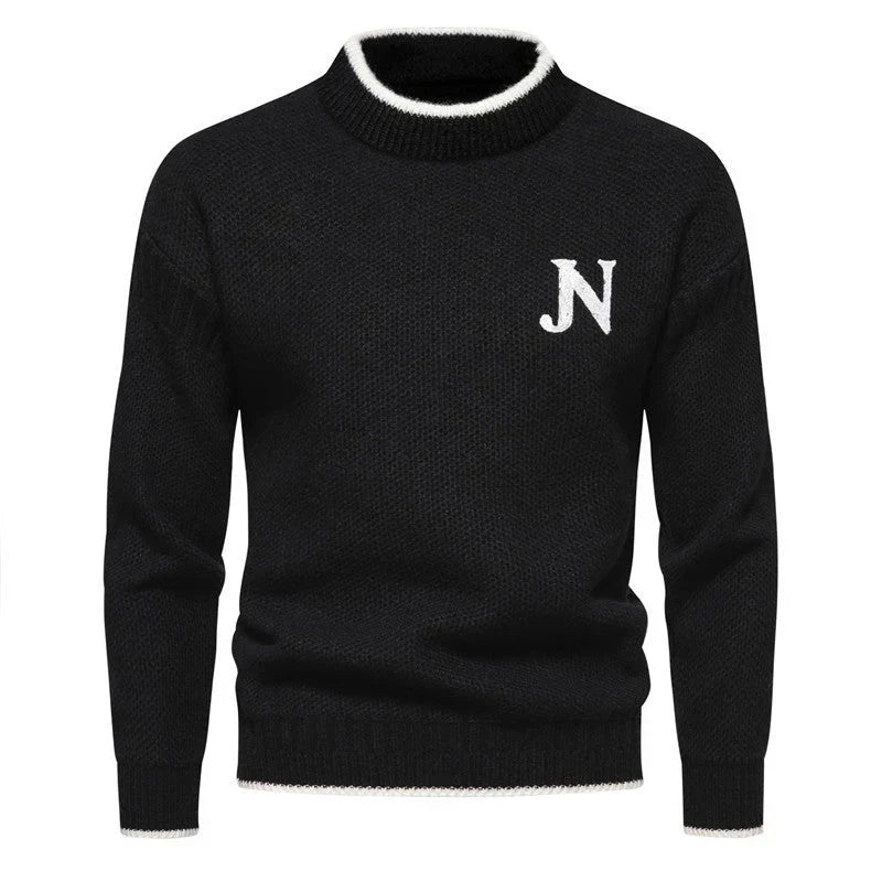 Herren Pullover Gestrickt Wollig Modern