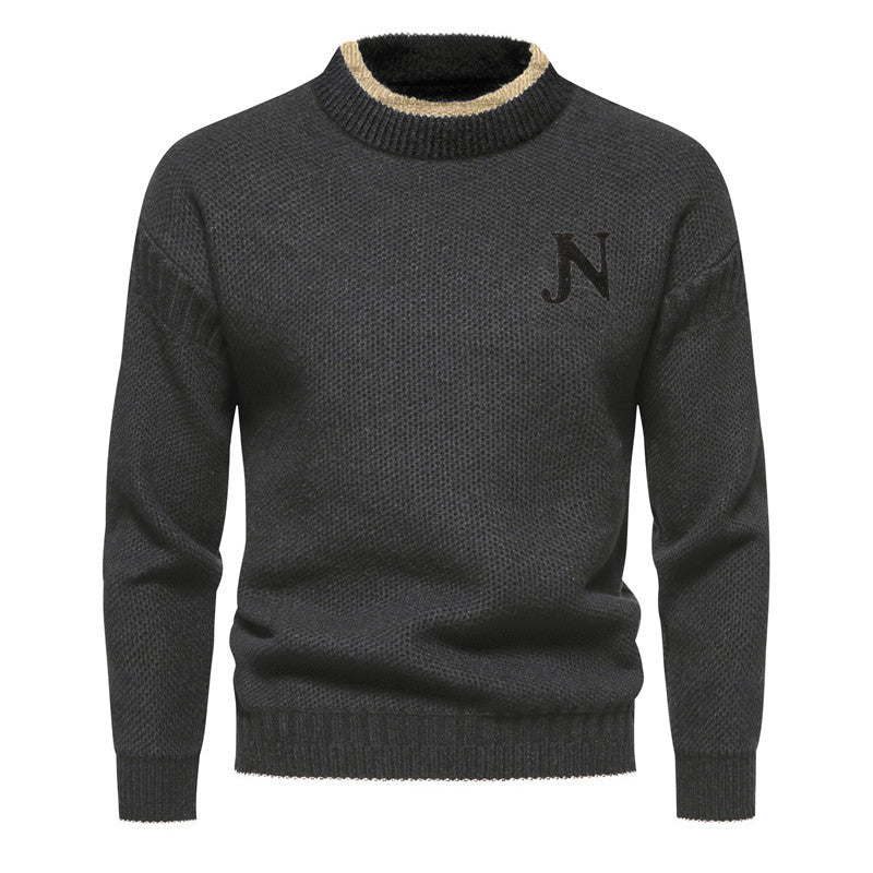 Herren Pullover Gestrickt Wollig Modern
