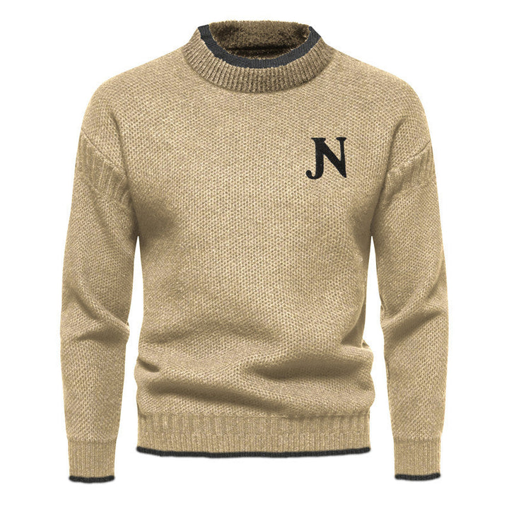 Herren Pullover Gestrickt Wollig Modern