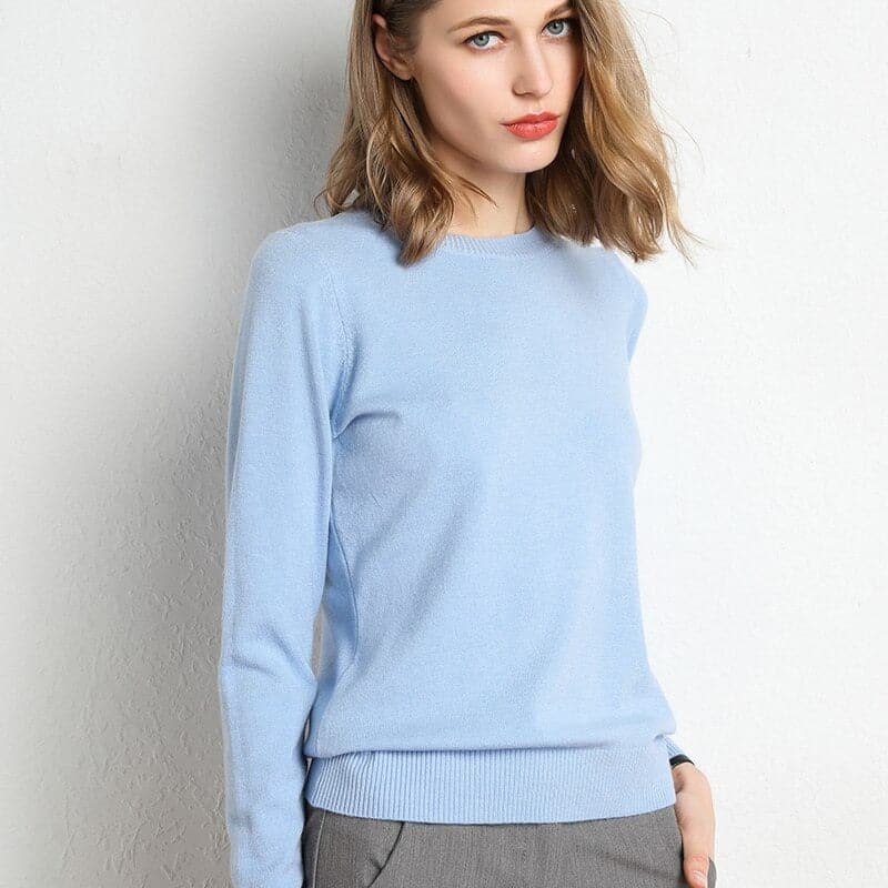 Weiches Sweatshirt Damen Runder Ausschnitt Langarm