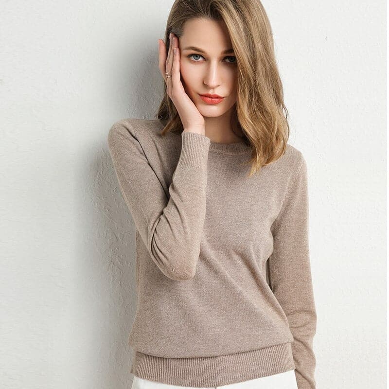 Weiches Sweatshirt Damen Runder Ausschnitt Langarm
