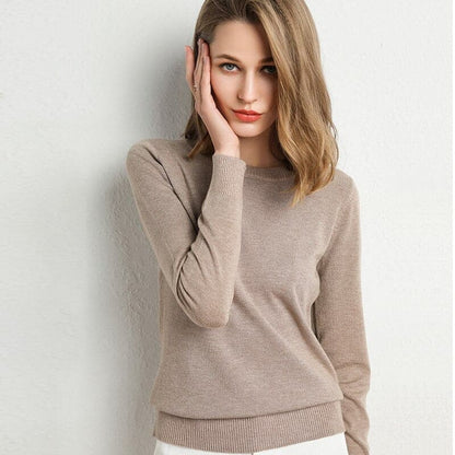 Weiches Sweatshirt Damen Runder Ausschnitt Langarm
