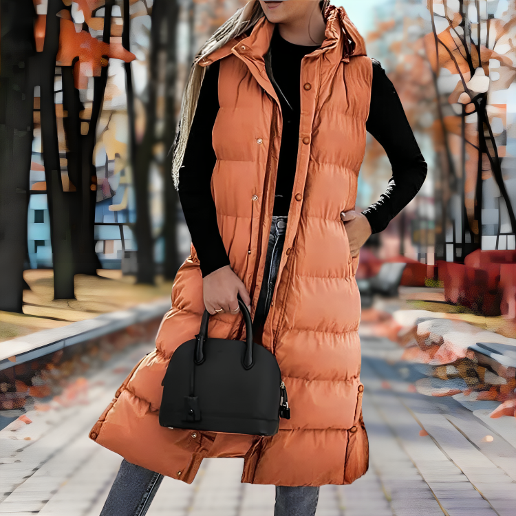 Damen Steppjacke Lang Warme Winterjacke