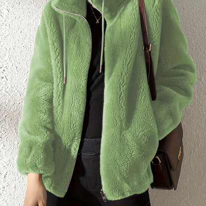 Lässige Teddyjacke Warm Bequem Reißverschluss