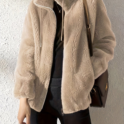 Lässige Teddyjacke Warm Bequem Reißverschluss