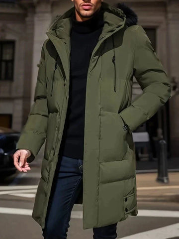 Langer Damenpuffer Mantel Warm Verstärkt
