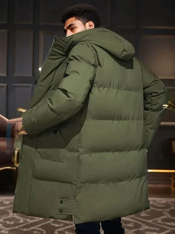 Langer Damenpuffer Mantel Warm Verstärkt - IdealeKleiden