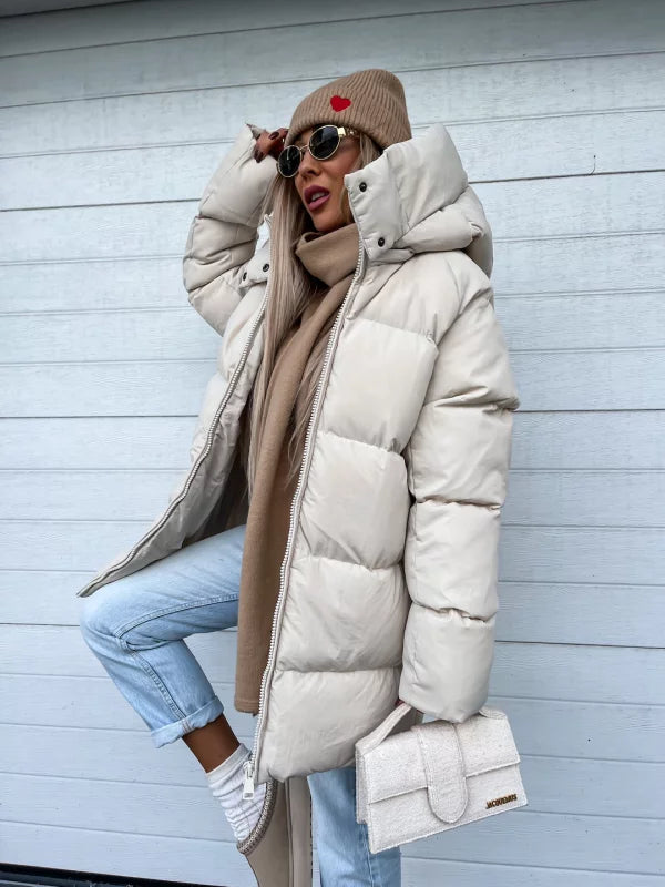 Dünne Daunenjacke Damen Elegant Leicht - IdealeKleiden