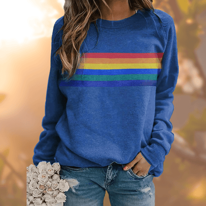 Buntes Regenbogen Sweatshirt Frauen