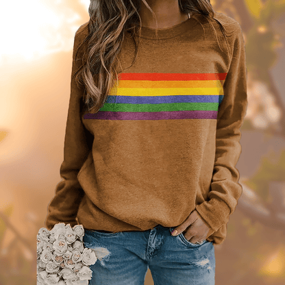 Buntes Regenbogen Sweatshirt Frauen
