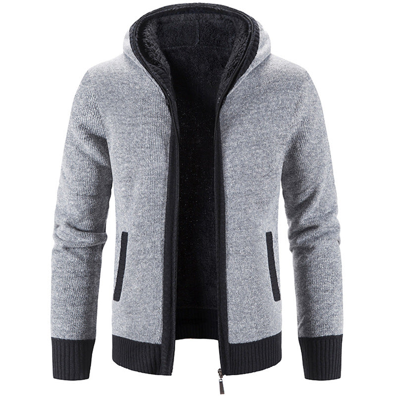 Dickstrick Pullover Kapuze Warm