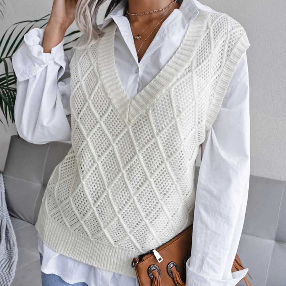 Modische Damenpullover Strick Design