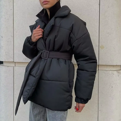 Warme Winterjacke Damen Baumwolle