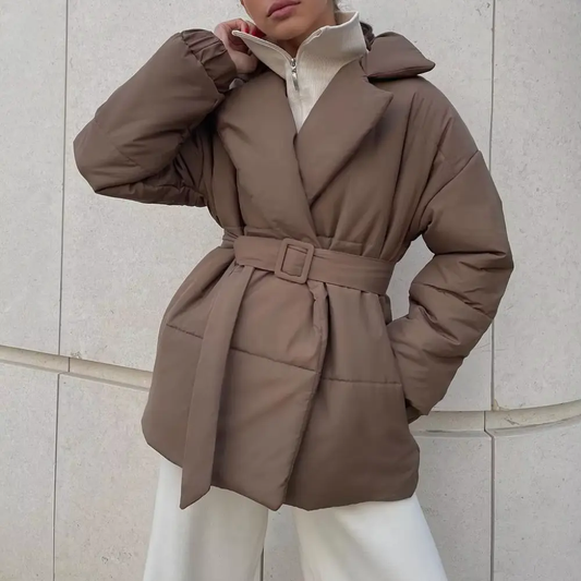 Warme Winterjacke Damen Baumwolle - IdealeKleiden
