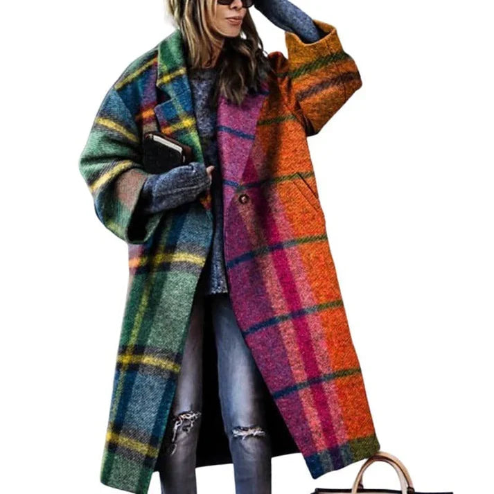 Langer Wollmantel Damen Warm Bezaubernde Farben - IdealeKleiden