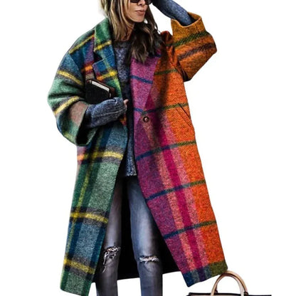 Langer Wollmantel Damen Warm Bezaubernde Farben - IdealeKleiden