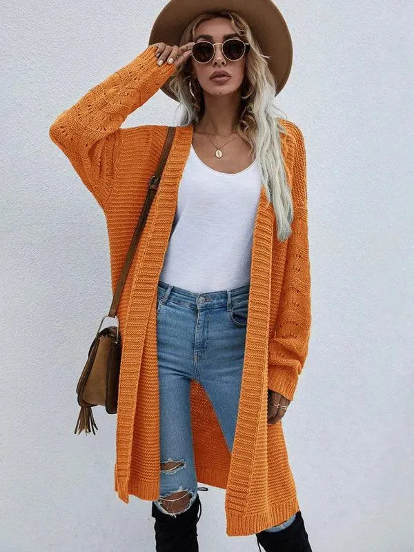 Weiche Strickjacke Damen Lang Pullover