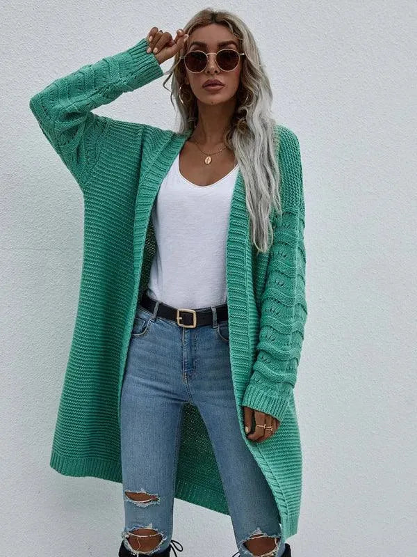 Weiche Strickjacke Damen Lang Pullover