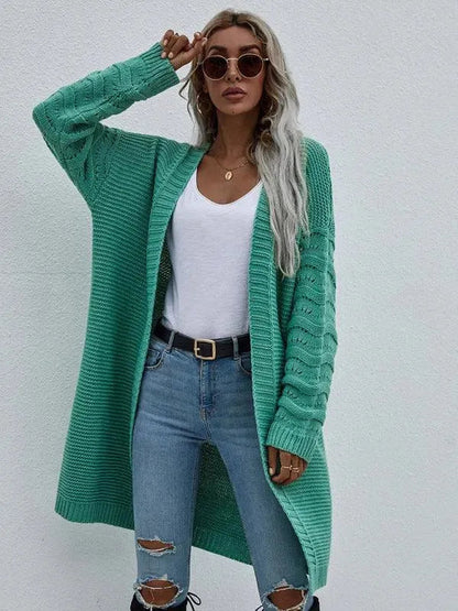 Weiche Strickjacke Damen Lang Pullover