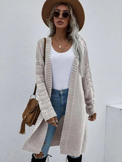 Weiche Strickjacke Damen Lang Pullover