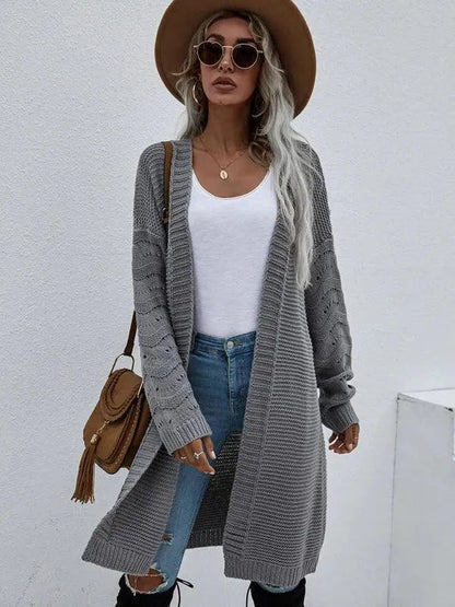 Weiche Strickjacke Damen Lang Pullover