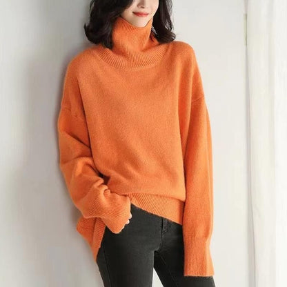 Strickpullover Rollkragen Bequem Warme Passform