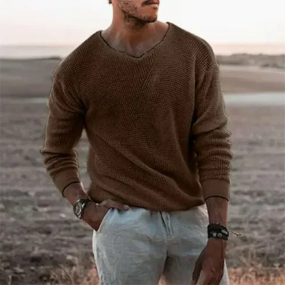 Herren Strickpullover Warm Langarm