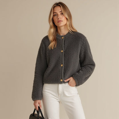 Damen Cardigan Herbst Weich Strick