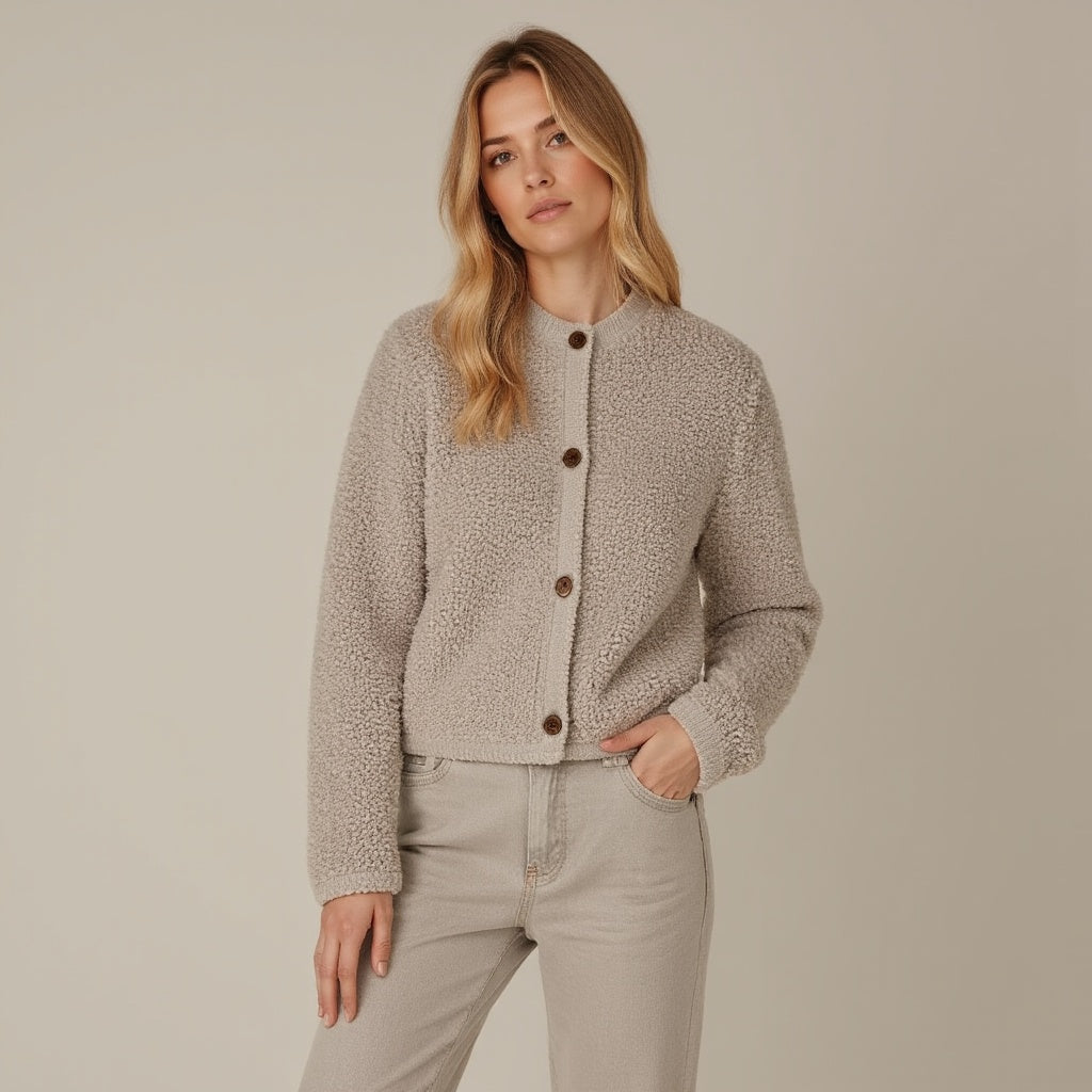 Damen Cardigan Herbst Weich Strick