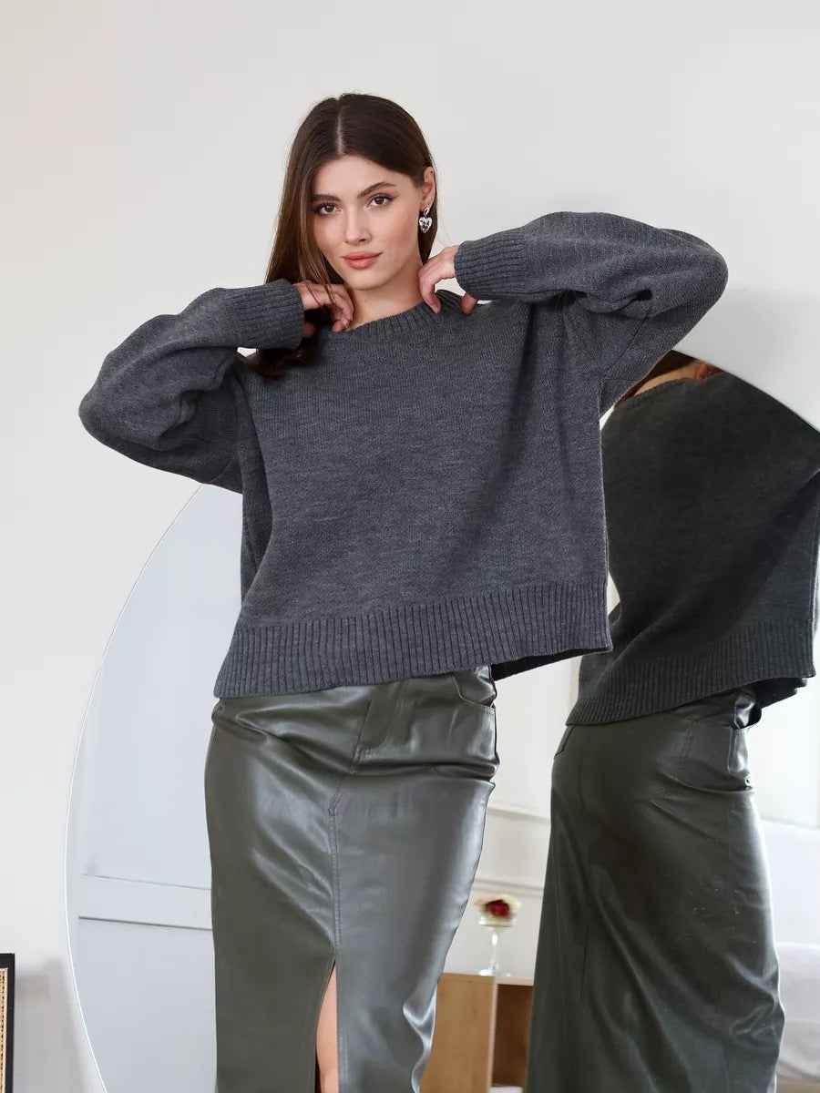 Großer Pullover Rundhals Oversize