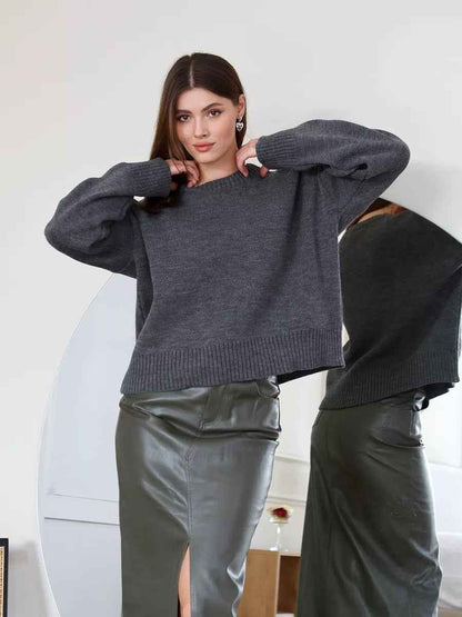 Großer Pullover Rundhals Oversize