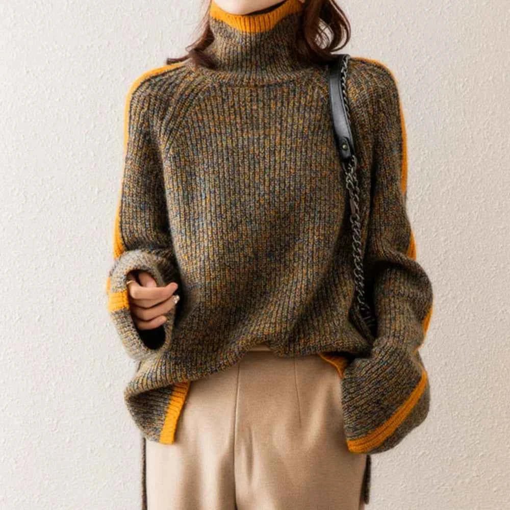Damen Oversize Pullover Weich Großzügig - IdealeKleiden