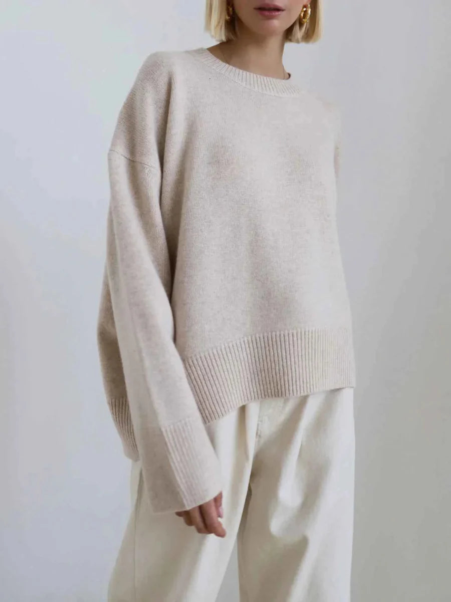 Großer Rollkragenpullover Bequem Oversized - IdealeKleiden