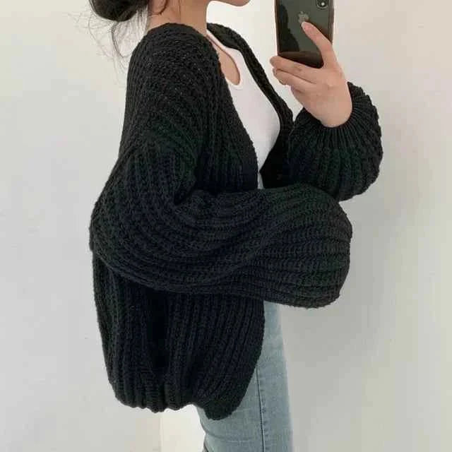 Große Strickjacke Damen Oversized