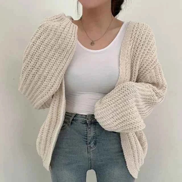 Große Strickjacke Damen Oversized