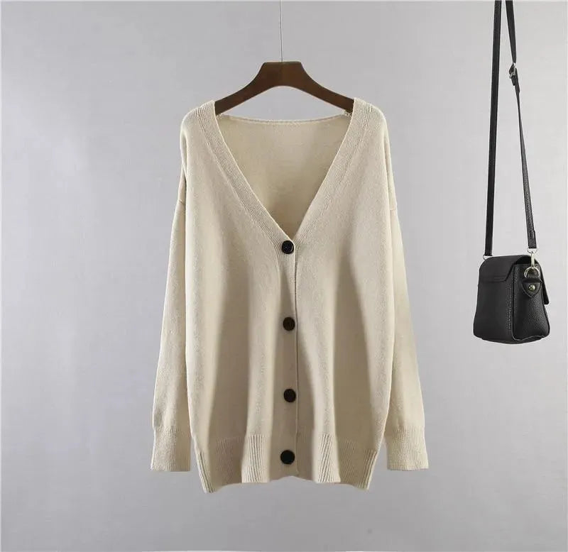 Übergrößene Strickjacke Frauen Oversized Pullover