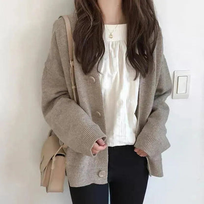 Übergrößene Strickjacke Frauen Oversized Pullover