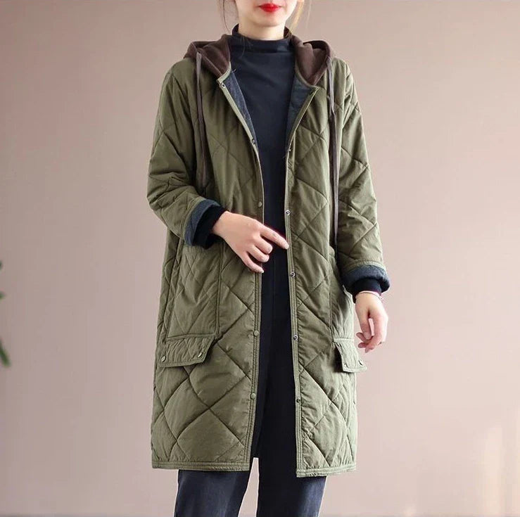 Damen Coat Übergröße Kapuze Stilvoll Bequem