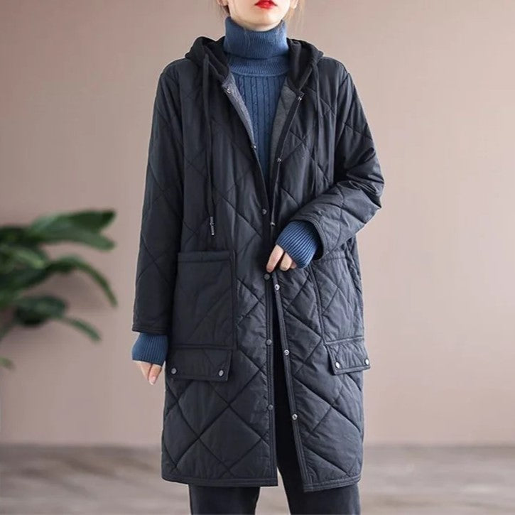 Damen Coat Übergröße Kapuze Stilvoll Bequem