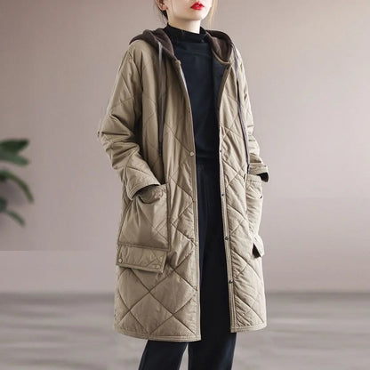 Damen Coat Übergröße Kapuze Stilvoll Bequem