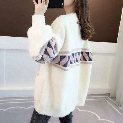 Große Kuschel Sweater Oversized Weich - IdealeKleiden