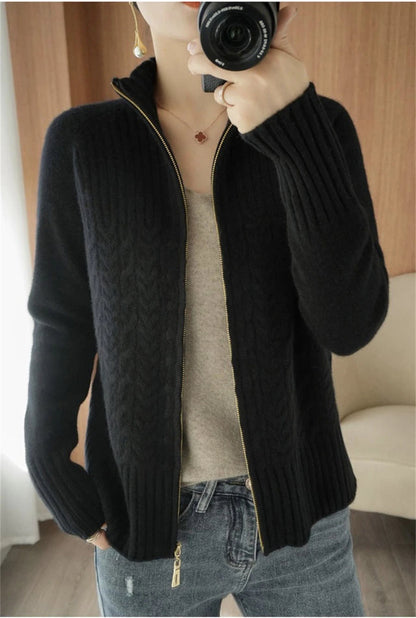 Übergroßer Strickpullover gemütlich Lounge Stil