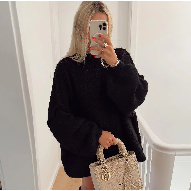 Übergröße Strickpullover Damen Großgröße