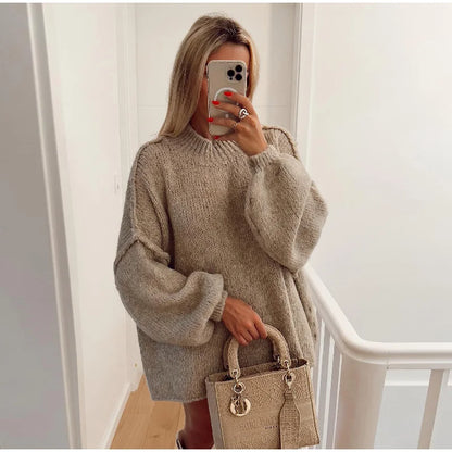 Übergröße Strickpullover Damen Großgröße