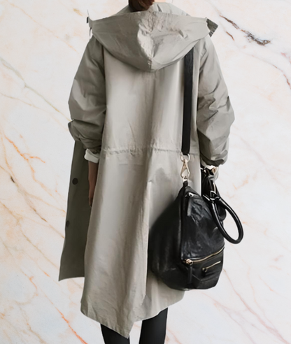Große Oversized Jacke Damen Mit Knöpfen und Taschen